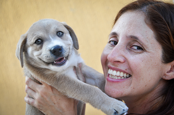 IFAW Project Manager Dr. Erika Flores agreed to foster momma dog Kiki, who was abandoned by her previous owner, and her 8 newborn puppies. A neighbor who sometimes feeds Kiki had noticed that she was pregnant, and was concerned about the health and safety of mom and pups. Dr. Flores will take care of the family until the pups are old enough to be adopted into local, loving homes.